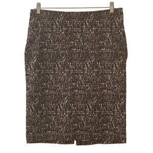 Linda Matthew Women's Straight Stretch Pencil Skirt with Back Slit, Size Large